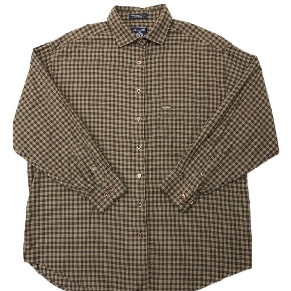 Mens Faconnable Button Down Dress Shirt size Large